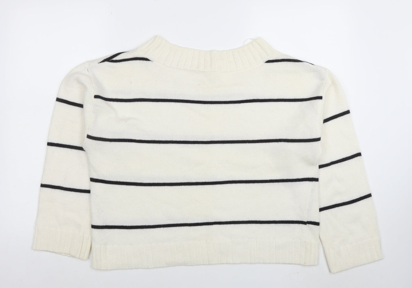 Womens UK Size M H&M White Pullover Jumper