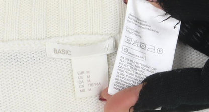 Womens UK Size M H&M White Pullover Jumper