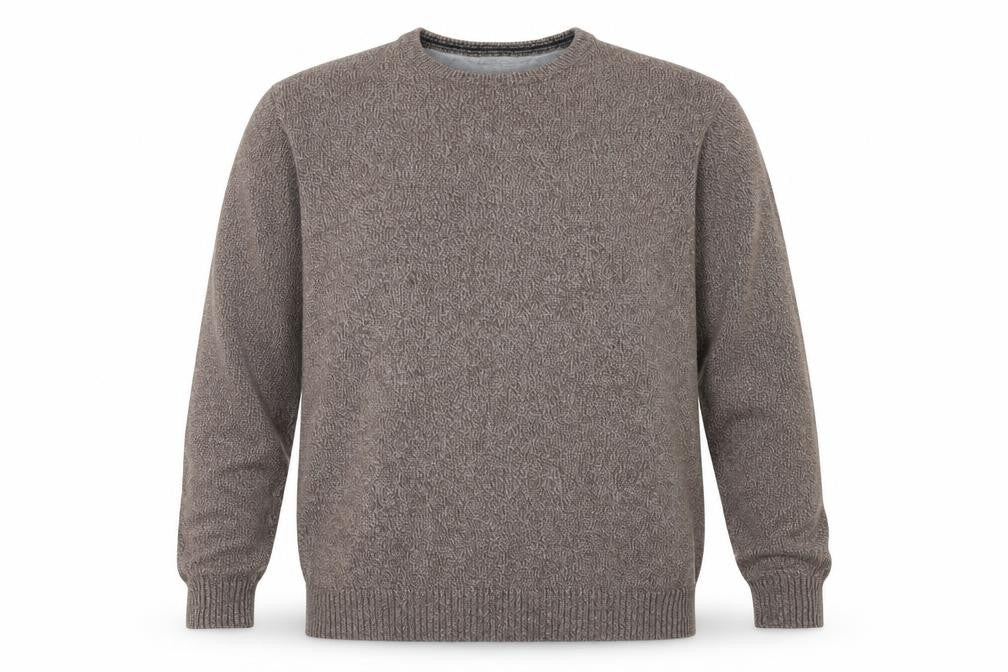 Maine New England Men's Brown XL Cotton Crew Neck Jumper