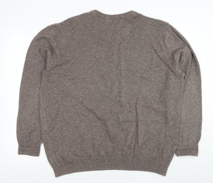 Maine New England Men's Brown XL Cotton Crew Neck Jumper
