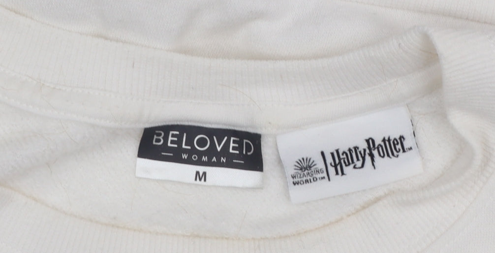 Womens UK Size M Beloved White Pullover Sweatshirt