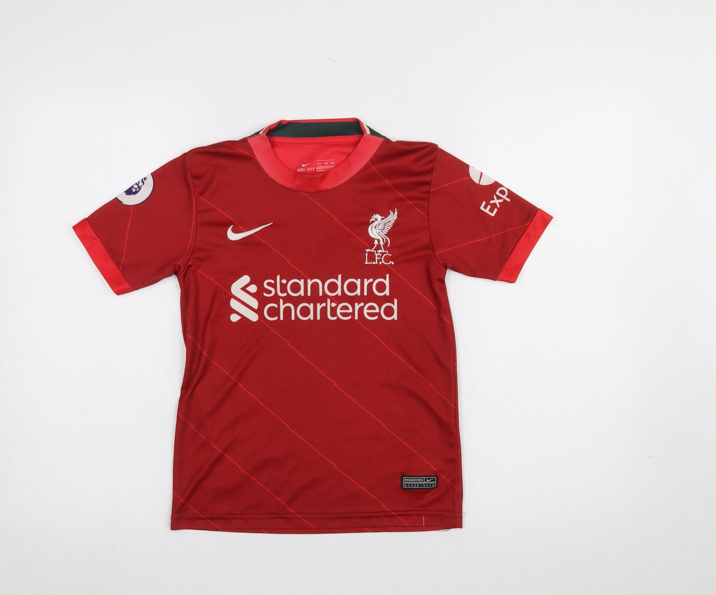 Nike Boys Red Liverpool FC Dri-Fit Football Jersey T-Shirt 8 Years