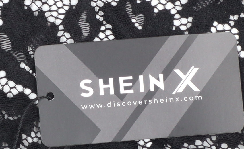 SHEIN X Women's Black Lace Long Maxi Dress in L