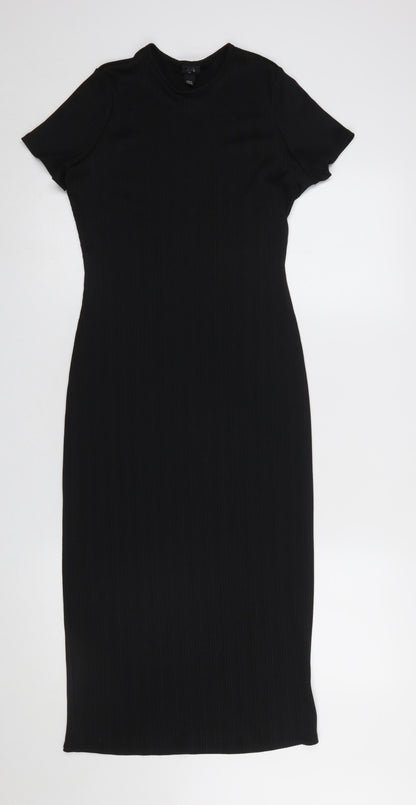 River Island Women’s Black Size 10 Bodycon Midi Dress