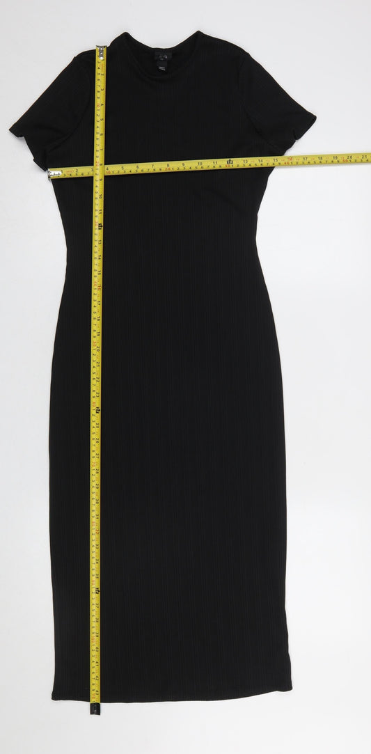 River Island Women’s Black Size 10 Bodycon Midi Dress