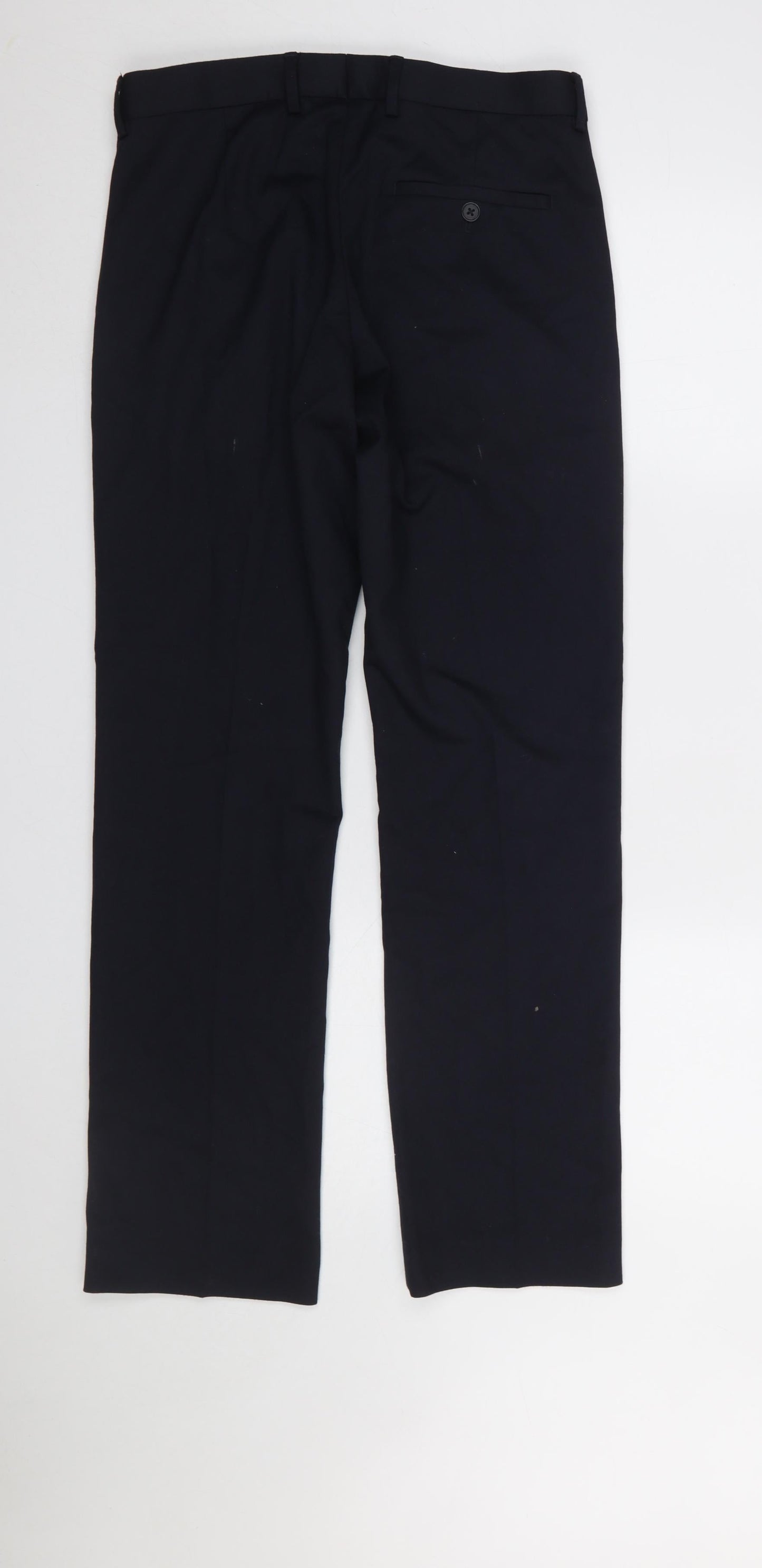 Mens UK Size 28 in Dunnes Stores Regular Fit Dress Pants Blue Trousers