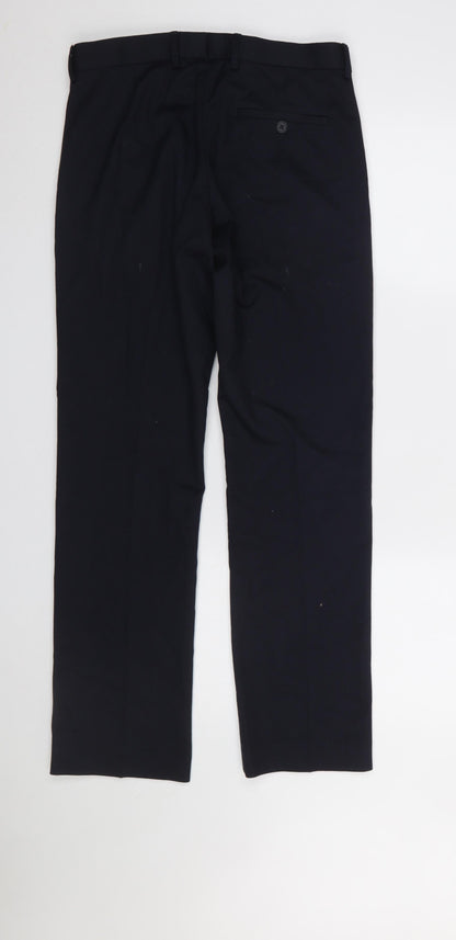 Mens UK Size 28 in Dunnes Stores Regular Fit Dress Pants Blue Trousers