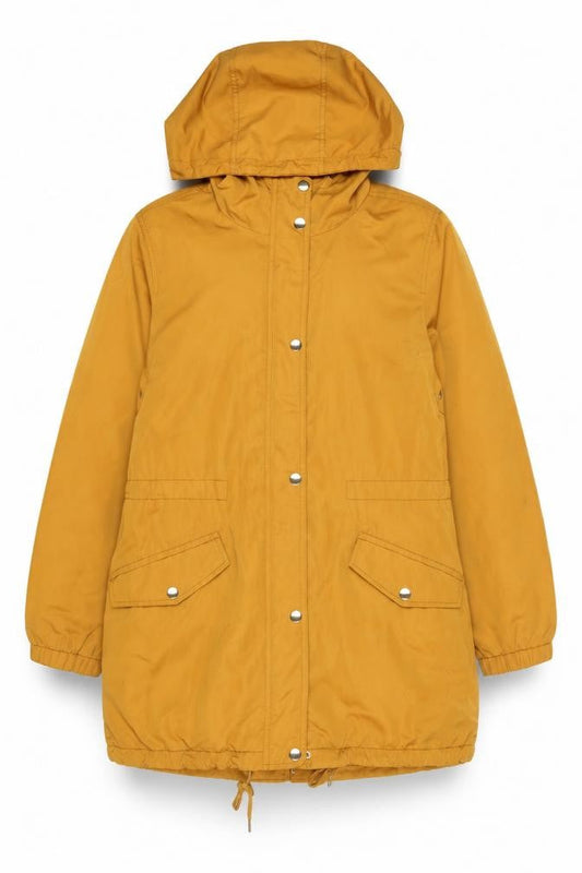 Womens UK Size S FOREVER 21 Yellow Parka Coat