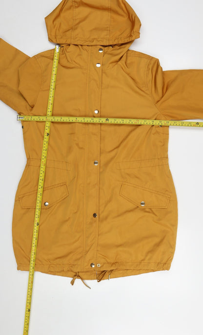 Womens UK Size S FOREVER 21 Yellow Parka Coat