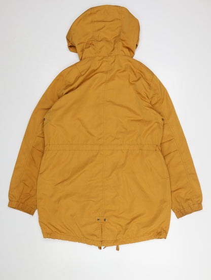 Womens UK Size S FOREVER 21 Yellow Parka Coat