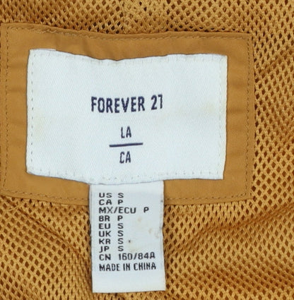 Womens UK Size S FOREVER 21 Yellow Parka Coat