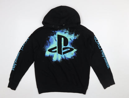 Boys UK Size 14 Years H&M Black Pullover Hoodie