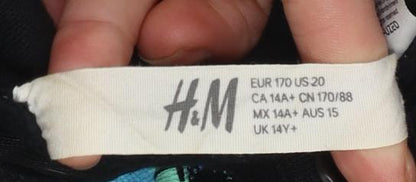 Boys UK Size 14 Years H&M Black Pullover Hoodie