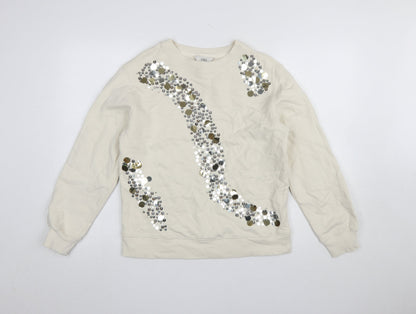 Womens UK Size S Marks and Spencer Ivory Pullover Sweatshirt