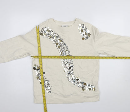 Womens UK Size S Marks and Spencer Ivory Pullover Sweatshirt