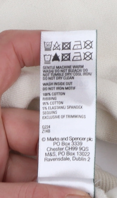 Womens UK Size S Marks and Spencer Ivory Pullover Sweatshirt