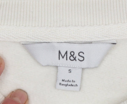 Womens UK Size S Marks and Spencer Ivory Pullover Sweatshirt