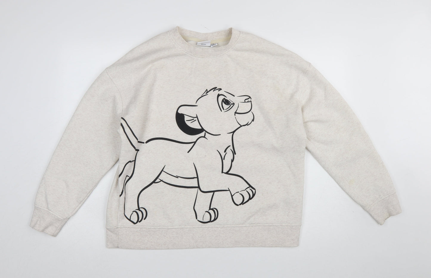 Womens UK Size M Disney Beige Pullover Sweatshirt