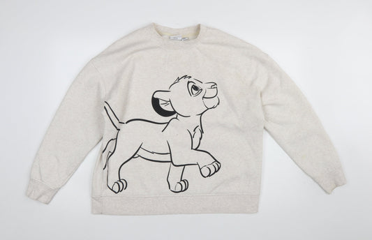Womens UK Size M Disney Beige Pullover Sweatshirt