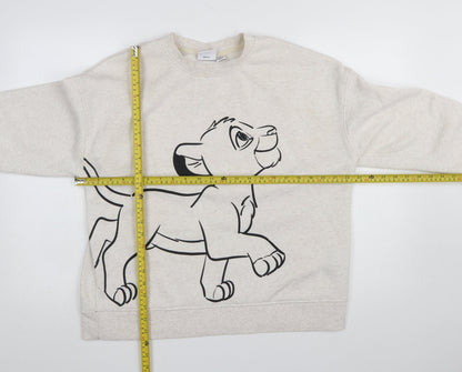 Womens UK Size M Disney Beige Pullover Sweatshirt