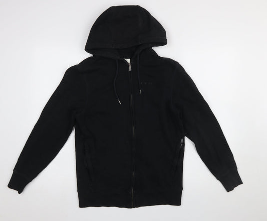 Firetrap Men's Black Full Zip Hoodie Size S Cotton Fleece