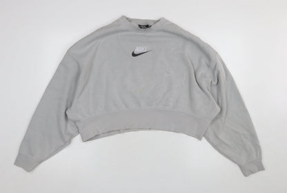 Womens UK Size XS Nike Grey Pullover Sweatshirt