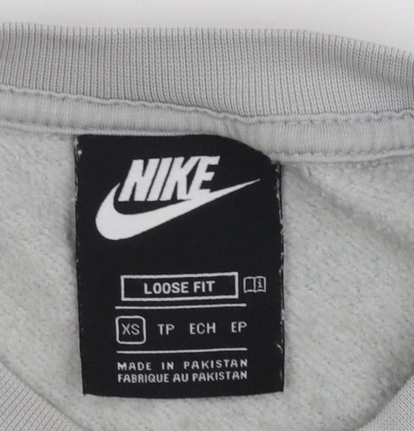 Womens UK Size XS Nike Grey Pullover Sweatshirt