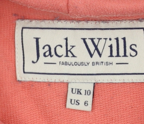 Womens UK Size 10 Jack Wills Pink Pullover Hoodie