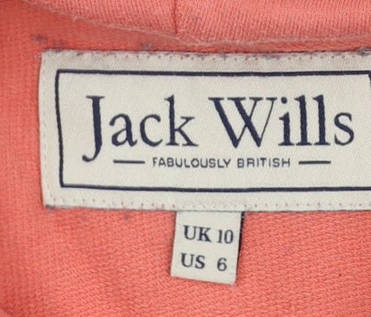 Womens UK Size 10 Jack Wills Pink Pullover Hoodie