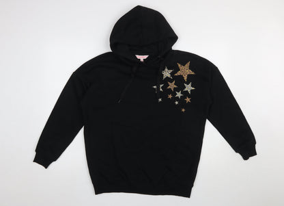 Womens UK Size 10 Board Angels Black Pullover Hoodie