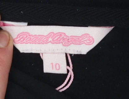 Womens UK Size 10 Board Angels Black Pullover Hoodie