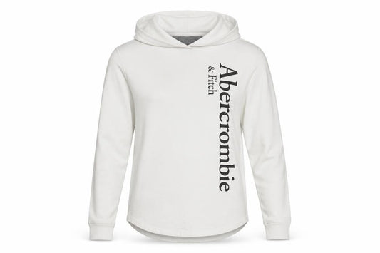 Womens UK Size XS Abercrombie & Fitch White Pullover Hoodie