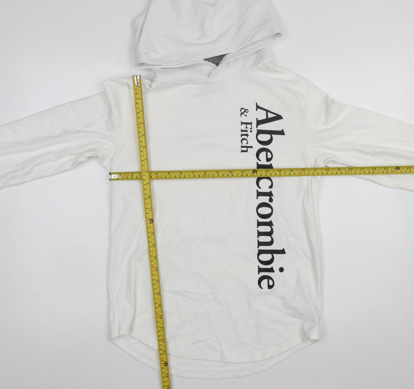 Womens UK Size XS Abercrombie & Fitch White Pullover Hoodie