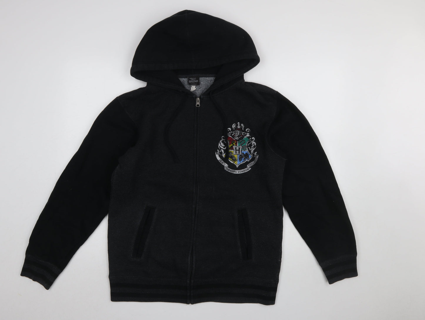 Womens UK Size M Harry Potter Black Full Zip Hoodie