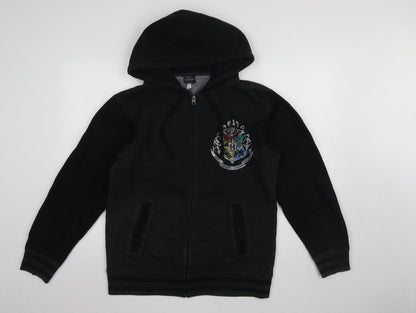 Womens UK Size M Harry Potter Black Full Zip Hoodie