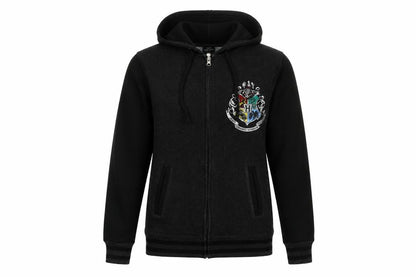 Womens UK Size M Harry Potter Black Full Zip Hoodie