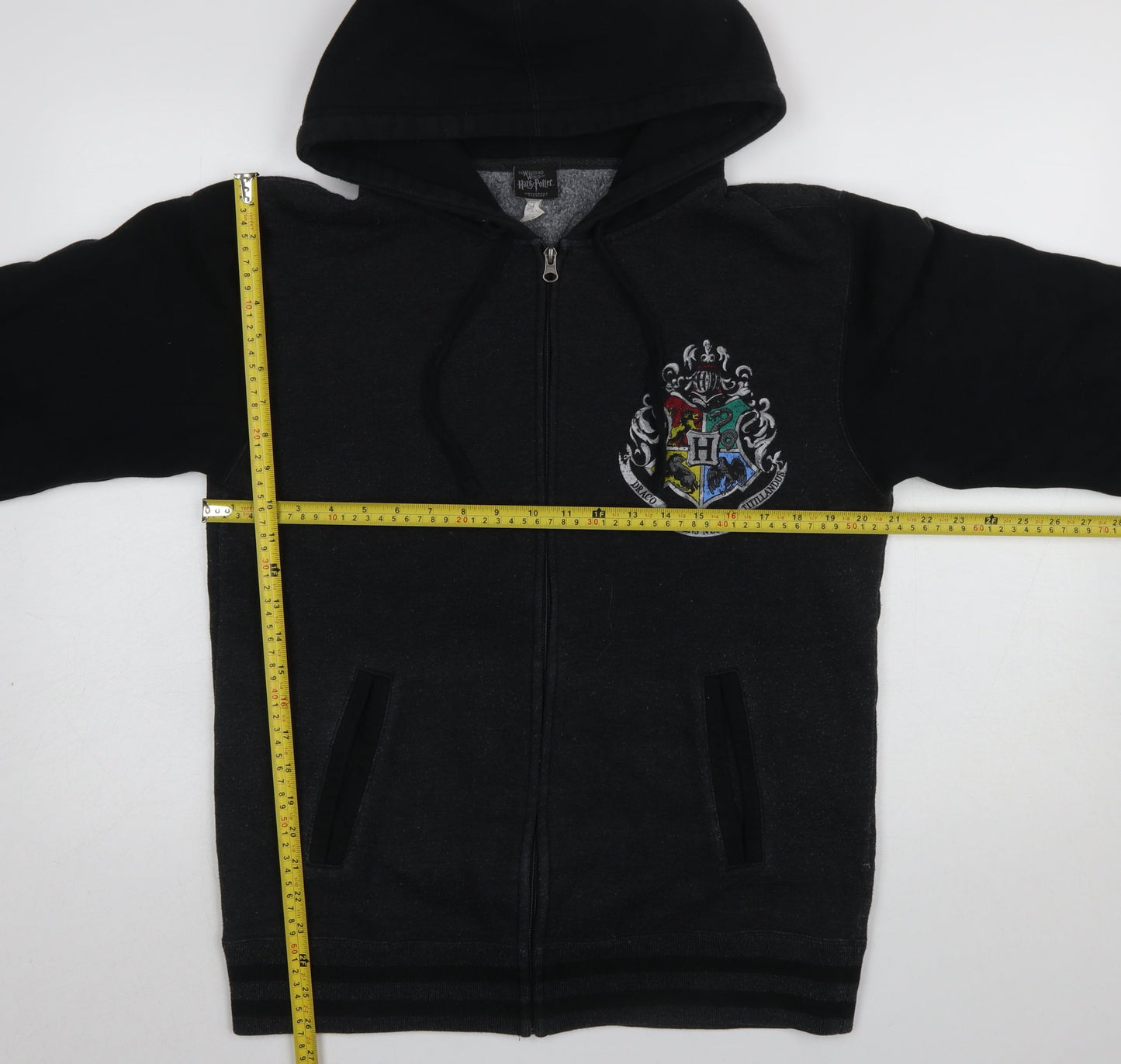 Womens UK Size M Harry Potter Black Full Zip Hoodie