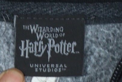 Womens UK Size M Harry Potter Black Full Zip Hoodie