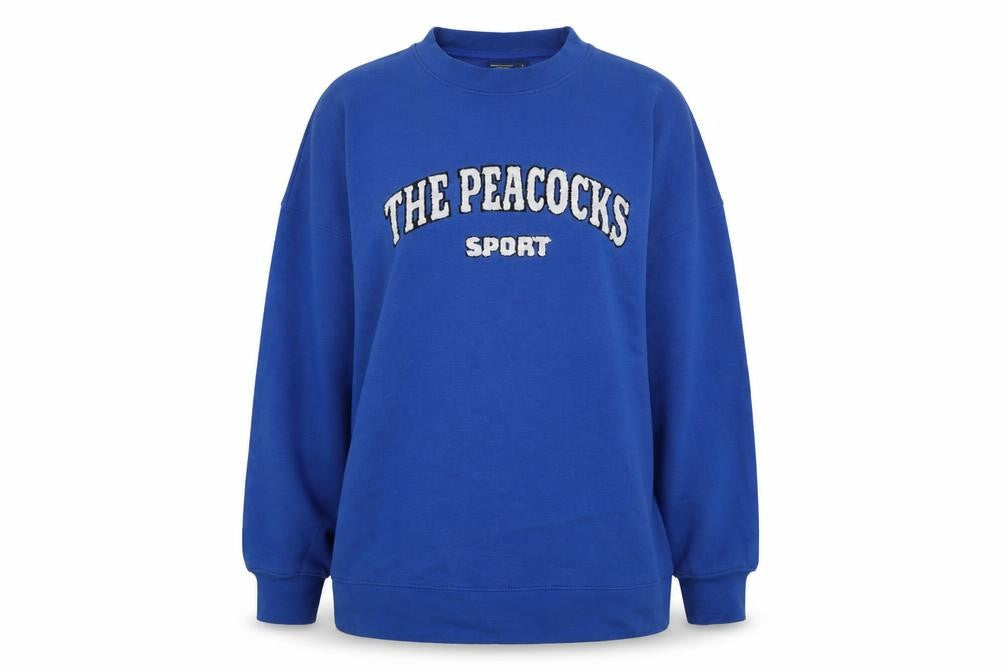 Womens UK Size L Peacocks Sport Blue Pullover Sweatshirt