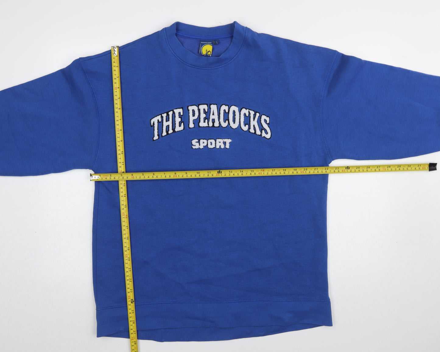 Womens UK Size L Peacocks Sport Blue Pullover Sweatshirt