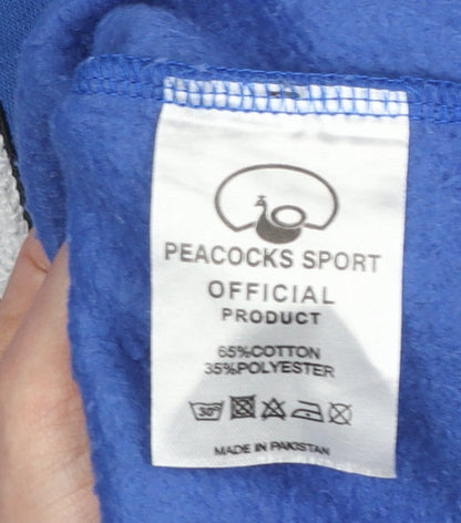 Womens UK Size L Peacocks Sport Blue Pullover Sweatshirt