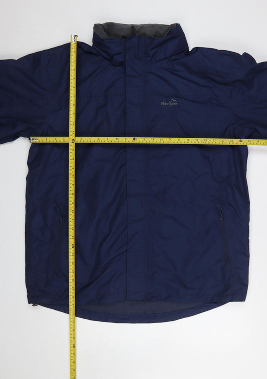 Mens UK Size 2XL Peter Storm Blue Rain Coat