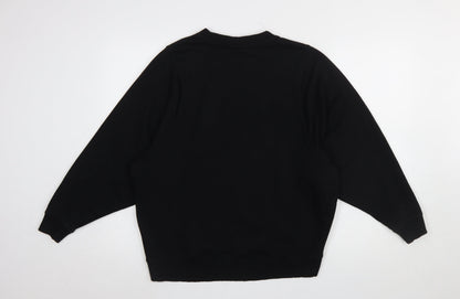 Womens UK Size S Monki Black Pullover Sweatshirt