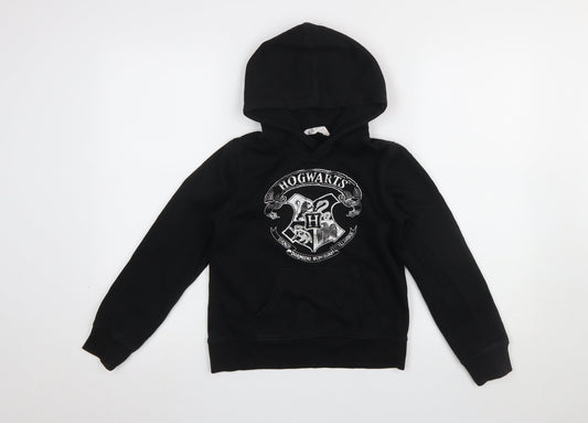 Girls UK Size 9-10 Years H&M Black Pullover Hoodie