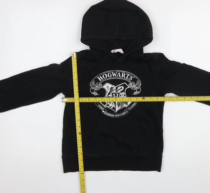Girls UK Size 9-10 Years H&M Black Pullover Hoodie