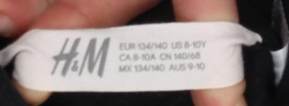 Girls UK Size 9-10 Years H&M Black Pullover Hoodie