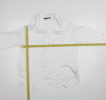 Womens UK Size S Zara White Basic Blouse