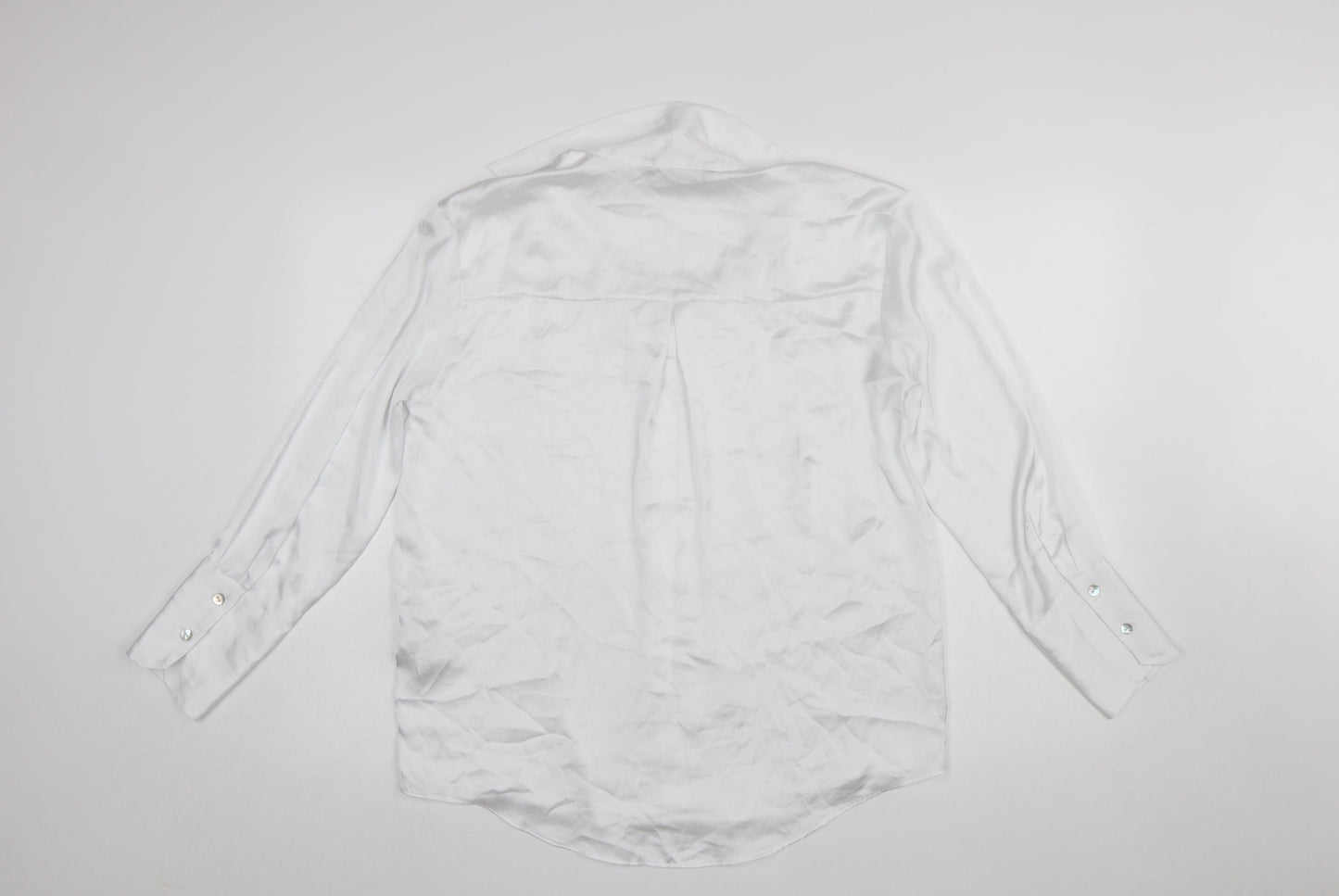 Womens UK Size S Zara White Basic Blouse