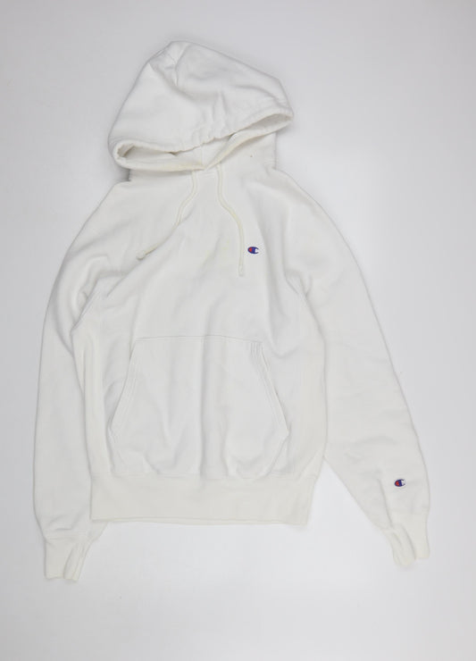 Womens UK Size S Champion White Pullover Hoodie