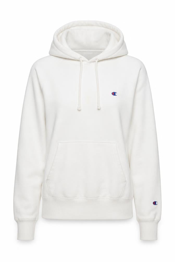 Womens UK Size S Champion White Pullover Hoodie